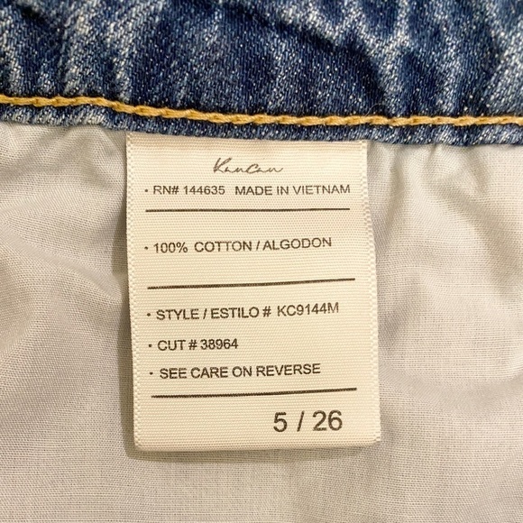 KanCan 5 Bobbie Ultra High Rise Straight Leg Jeans Ankle Distressed 100% Cotton - Picture 10 of 14